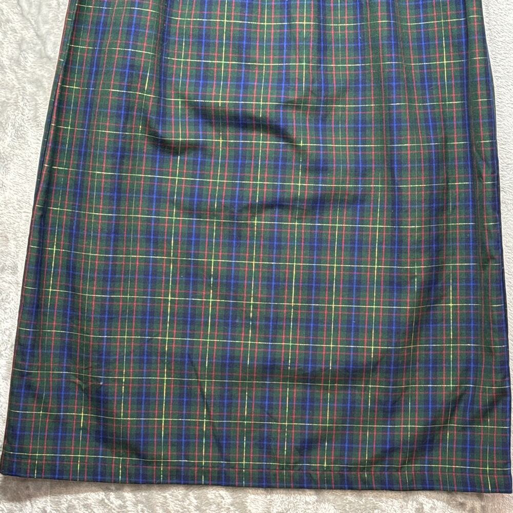 Vintage Blue Plaid Snowflake Christmas Holiday Sleeveless Maxi Dress Women Large - Picture 5 of 8